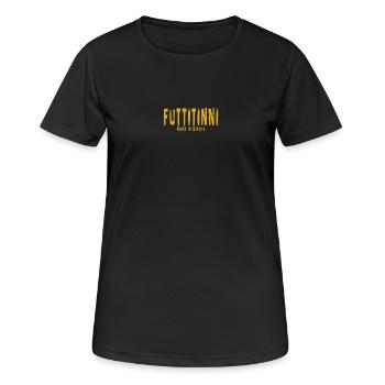 futtitinni hergestellt in Sizilien Sizilianische Trinacria - Frauen T-Shirt atmungsaktiv - Schwarz - Vorne - AI Model Female 172 light (172cm)