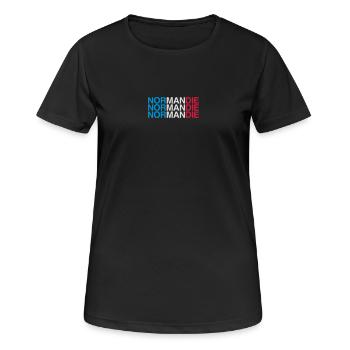 NORMANDIE Frankreich France Flag - Frauen T-Shirt atmungsaktiv - Schwarz - Vorne - AI Model Female 172 light (172cm)