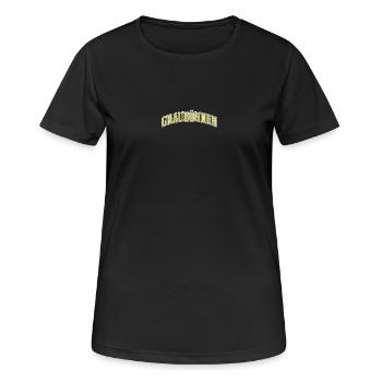 Graubünden Arc Logo - Frauen T-Shirt atmungsaktiv - Schwarz - Vorne - AI Model Female 172 light (172cm)