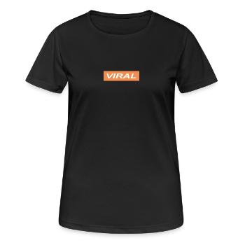 VIRAL - Frauen T-Shirt atmungsaktiv - Schwarz - Vorne - AI Model Female 172 light (172cm)