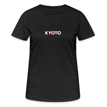 KYOTO Japon Drapeau Japonais - T-shirt respirant Femme - noir - Devant - AI Model Female 172 light (172cm)
