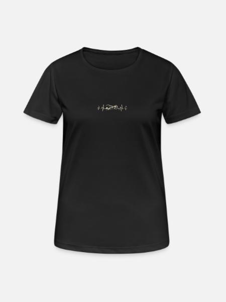 Small aircraft with a heartbeat - pilot and flight fans - Women's Breathable T-Shirt - black