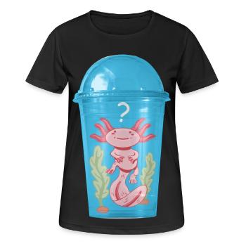 Poisson Ocelot dans un gobelet en plastique - T-shirt respirant Femme - noir - Devant - AI Model Female 172 light (172cm)