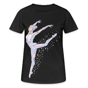 Turnen Turnerin Teenager - Bodenturnen Geräteturne - Frauen T-Shirt atmungsaktiv - Schwarz - Vorne - AI Model Female 172 light (172cm)