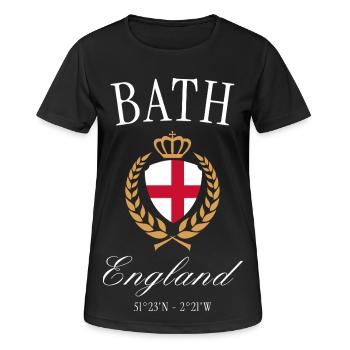 Couronne des armoiries de Bath England – Souvenir de voyage - T-shirt respirant Femme - noir - Devant - AI Model Female 172 light (172cm)