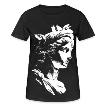 Ancient Greek Goddess – Black & White Art - Women's Breathable T-Shirt - black - Front - AI Model Female 172 light (172cm)