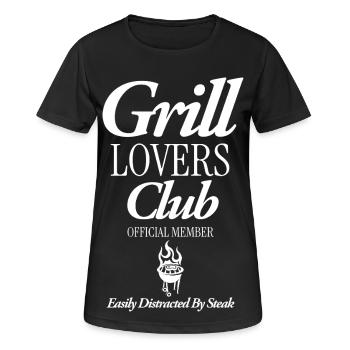 Grillen - Frauen T-Shirt atmungsaktiv - Schwarz - Vorne - AI Model Female 172 light (172cm)