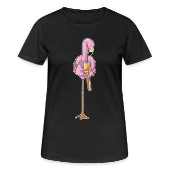 Flamingo Saft - Frauen T-Shirt atmungsaktiv - Schwarz - Vorne - AI Model Female 172 light (172cm)