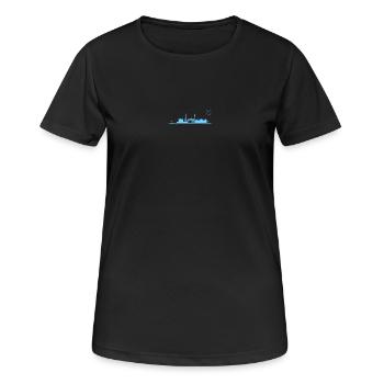 Berlin Herzschlag EKG Spree Hauptstadt - Frauen T-Shirt atmungsaktiv - Schwarz - Vorne - AI Model Female 172 light (172cm)
