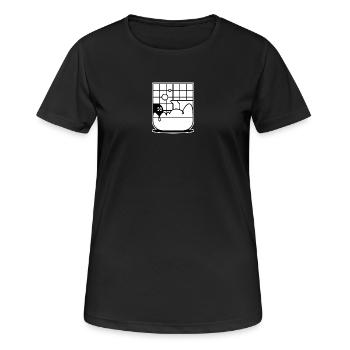 Tub Thug - Frauen T-Shirt atmungsaktiv - Schwarz - Vorne - AI Model Female 172 light (172cm)