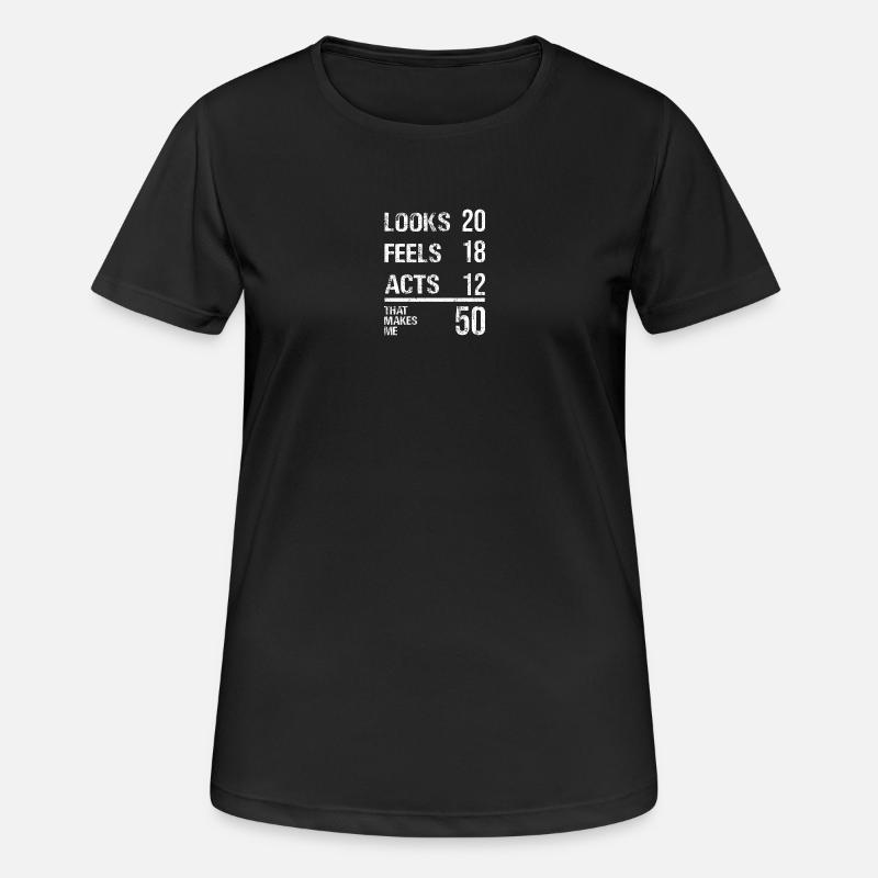 Bold Distressed Numeral Quote Tee - Women's Breathable T-Shirt - black