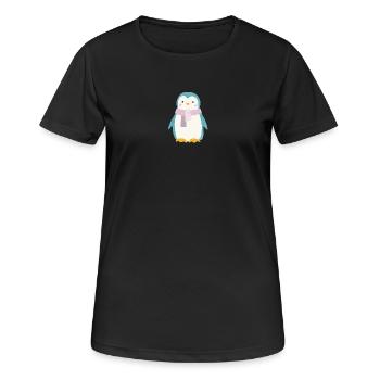 Penguin Dots Scandinavian Nursery Kids - Women's Breathable T-Shirt - black - Front - AI Model Female 172 light (172cm)
