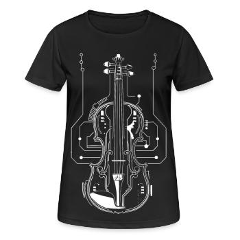 Fiddle Sketch - Women's Breathable T-Shirt - black - Front - AI Model Female 172 light (172cm)