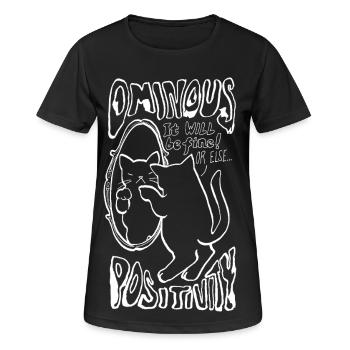 POSITIVITÉ OMINEUSE - T-shirt respirant Femme - noir - Devant - AI Model Female 172 light (172cm)