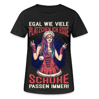 Weihnachtsgeschenk Frauen Plätzchen Lustig Idee - Frauen T-Shirt atmungsaktiv - Schwarz - Vorne - AI Model Female 172 light (172cm)