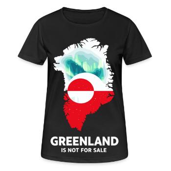 Flagge Grönland Weihnachten Geschenk Arktis - Frauen T-Shirt atmungsaktiv - Schwarz - Vorne - AI Model Female 172 light (172cm)