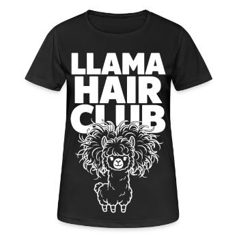Club de Lama Hair avec Lama Hirsute - T-shirt respirant Femme - noir - Devant - AI Model Female 172 light (172cm)