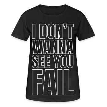 Empowerment pur! Echter Support!  - Frauen T-Shirt atmungsaktiv - Schwarz - Vorne - AI Model Female 172 light (172cm)