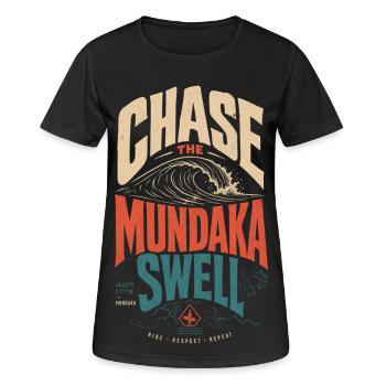 Mundaka Surfing - Women's Breathable T-Shirt - black - Front - AI Model Female 172 light (172cm)