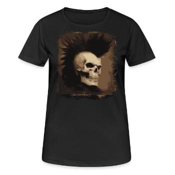 Horror Punk Zombie Mohawk - Frauen T-Shirt atmungsaktiv - Schwarz - Vorne - AI Model Female 172 light (172cm)