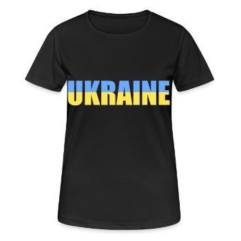 ukraine - T-shirt respirant Femme - noir - Devant - AI Model Female 172 light (172cm)