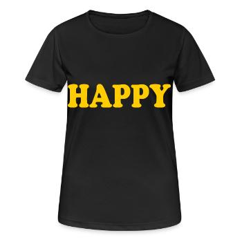 Happy - Women's Breathable T-Shirt - black - Front - AI Model Female 172 light (172cm)