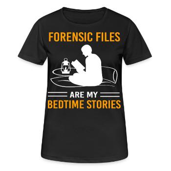 True Crime Krimi - Frauen T-Shirt atmungsaktiv - Schwarz - Vorne - AI Model Female 172 light (172cm)