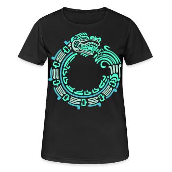 Inka Maya kalender aztec - Frauen T-Shirt atmungsaktiv - Schwarz - Vorne - AI Model Female 172 light (172cm)