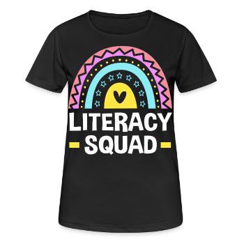 Leseratte Lesen Grundschule Grundschullehrer - Frauen T-Shirt atmungsaktiv - Schwarz - Vorne - AI Model Female 172 light (172cm)