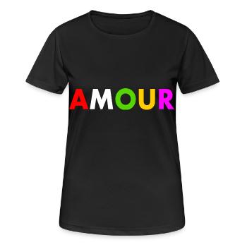 Amour - Women's Breathable T-Shirt - black - Front - AI Model Female 172 light (172cm)