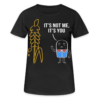 Maladie cœliaque sans gluten - T-shirt respirant Femme - noir - Devant - AI Model Female 172 light (172cm)