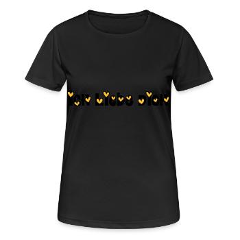 ich liebe dich - Frauen T-Shirt atmungsaktiv - Schwarz - Vorne - AI Model Female 172 light (172cm)