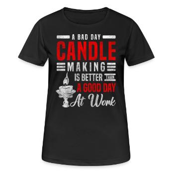 Bougies, Hobby, Décoration, Cire, Éclairage - T-shirt respirant Femme - noir - Devant - AI Model Female 172 light (172cm)