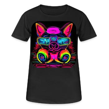 Néon UV Motif Festival Style tendance - T-shirt respirant Femme - noir - Devant - AI Model Female 172 light (172cm)