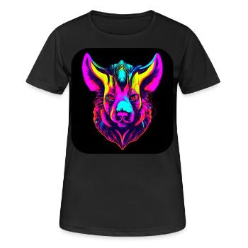 Neon Motiv Leuchtend UV House Party - Frauen T-Shirt atmungsaktiv - Schwarz - Vorne - AI Model Female 172 light (172cm)
