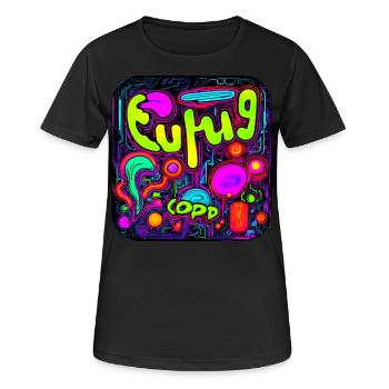 Couleurs néon style vif UV - T-shirt respirant Femme - noir - Devant - AI Model Female 172 light (172cm)