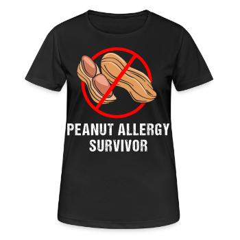 Allergies alimentaires - T-shirt respirant Femme - noir - Devant - AI Model Female 172 light (172cm)