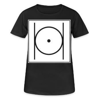 Freimaurer Illuminati - Frauen T-Shirt atmungsaktiv - Schwarz - Vorne - AI Model Female 172 light (172cm)