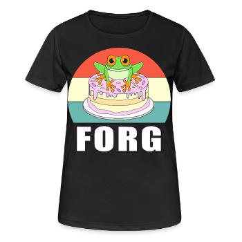 Frosch Laubfrosch - Frauen T-Shirt atmungsaktiv - Schwarz - Vorne - AI Model Female 172 light (172cm)