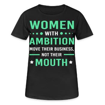Entrepreneur - T-shirt respirant Femme - noir - Devant - AI Model Female 172 light (172cm)