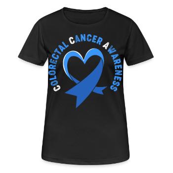 Darm Krebs Dickdarm - Frauen T-Shirt atmungsaktiv - Schwarz - Vorne - AI Model Female 172 light (172cm)