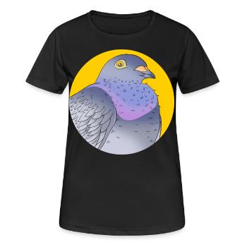 Pigeon Race Pigeon Pigeons - T-shirt respirant Femme - noir - Devant - AI Model Female 172 light (172cm)