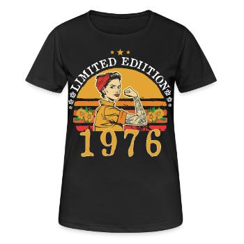 1976 Anniversary 1976 vintage - Women's Breathable T-Shirt - black - Front - AI Model Female 172 light (172cm)