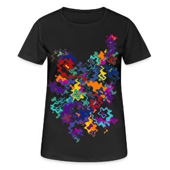 crazy waves / crazy waves - Women's Breathable T-Shirt - black - Front - AI Model Female 172 light (172cm)