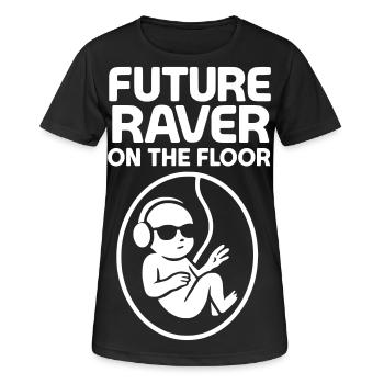 Future Raver - Frauen T-Shirt atmungsaktiv - Schwarz - Vorne - AI Model Female 172 light (172cm)