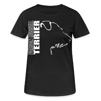 PARSON RUSSELL TERRIER PROFILE - Women's Breathable T-Shirt - black - Front - AI Model Female 172 light (172cm)