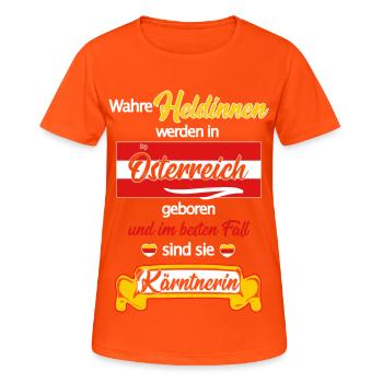 Wahre Heldinnen Kärtnerin Kärnten Österreich Bday - Frauen T-Shirt atmungsaktiv - Neonorange - Vorne - AI Model Female 172 dark (172cm)