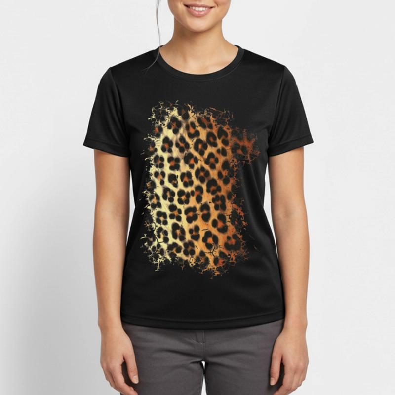 Leopard fur pattern Women's Breathable T-Shirt