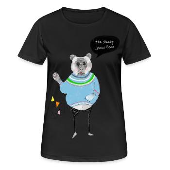 the skinny Jeans bear - Women's Breathable T-Shirt - black - Front - AI Model Female 172 light (172cm)