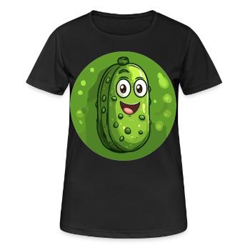 Laughing pickle - Women's Breathable T-Shirt - black - Front - AI Model Female 172 light (172cm)